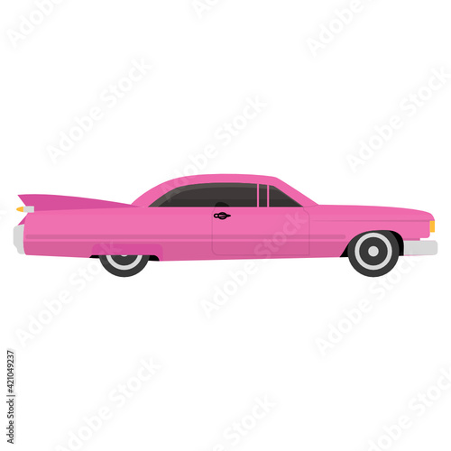  Flat icon of coupe car  classic vehicle   