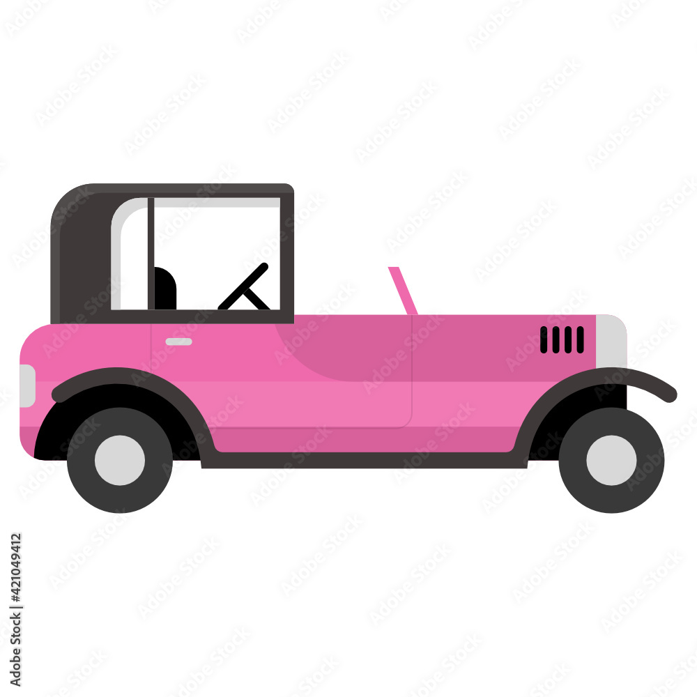 Modern cabriolet automobile, flat icon of convertible
Modern cabriolet automobile, flat icon of convertible