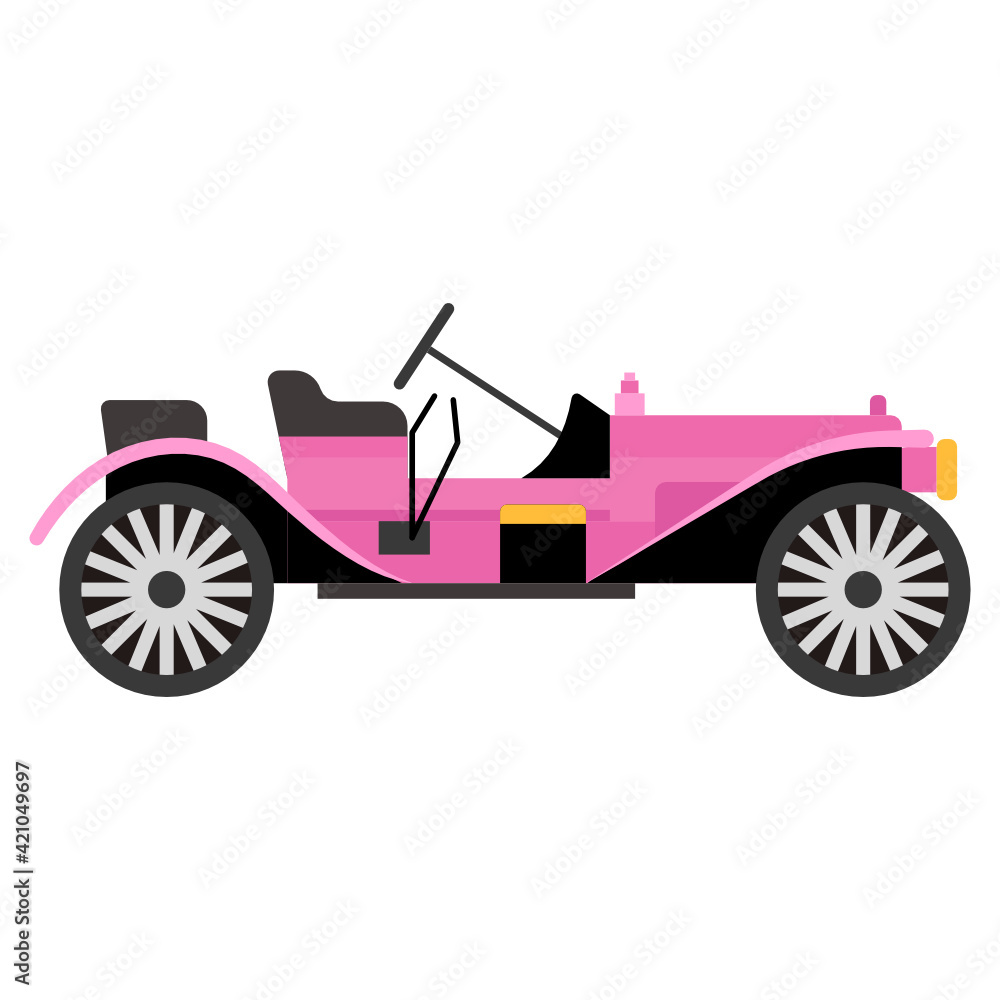 Modern cabriolet automobile, flat icon of convertible
Modern cabriolet automobile, flat icon of convertible