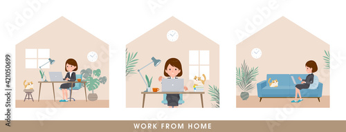 flat type business women_Work-from-home