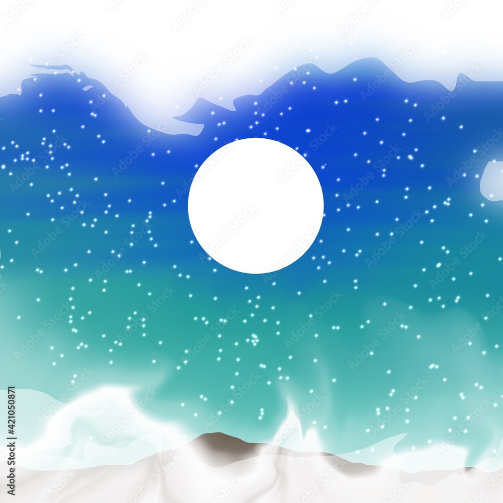 Naklejka premium landscape with snow