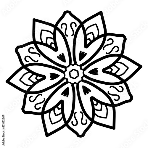 
A beautiful design icon of decorative flowers.

