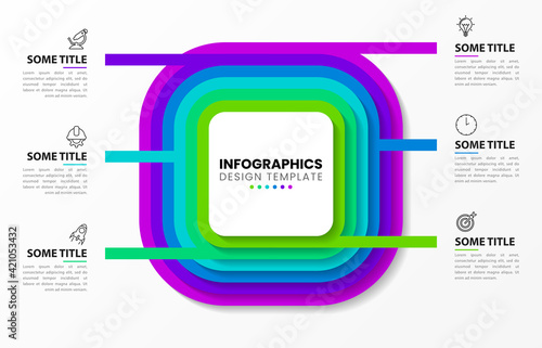 Infographic design template. Creative concept with 6 steps