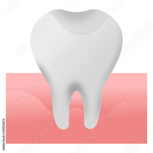 
Icon of tooth, flat design of gingivitis vector 

