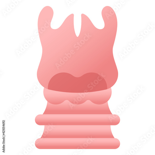 
Editable flat design of larynx icon 


