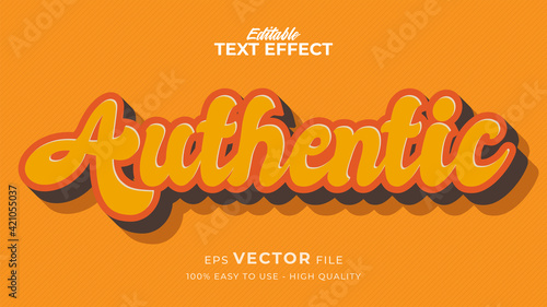 Editable text style effect - Retro text style theme photo