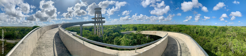 Observation tower at Shark Valley in Everglades National Park.