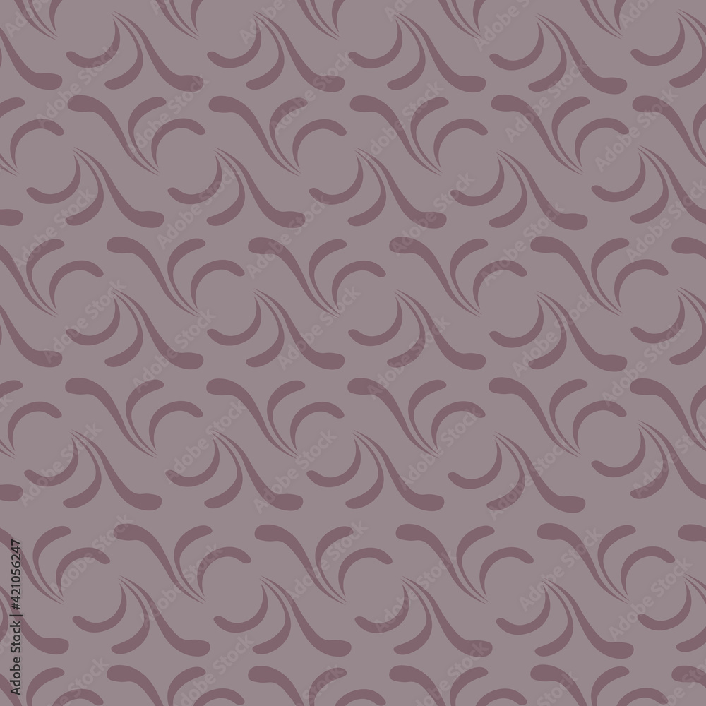 Little leaf silhouettes seamless cute pattern. Botanic style backdrop with pink pastel background. Vector illustration. 