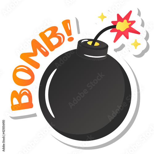 
An explosive bomb flat sticker design


