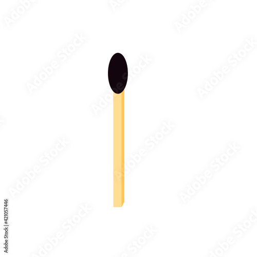 A match on a white background. Vector illustration.