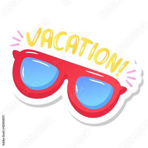 
A flat goggles sticker vector

