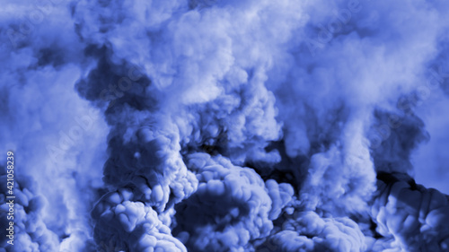 vivid background of dense smoke, pollution concept - abstract 3D rendering