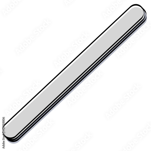 Accessories for manicure. Nail file. Vector illustration.