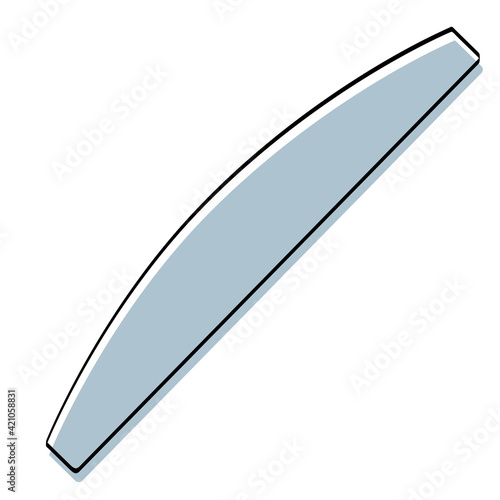 Accessories for manicure. Nail file. Vector illustration.