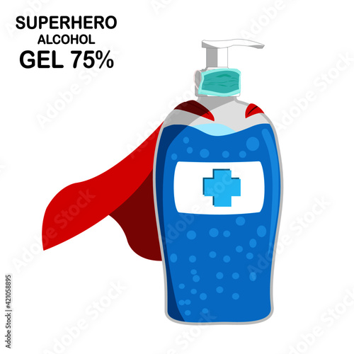 Protection outbreak hand sanitizer pump bottle, alcohol gel 75% to protect Covid-19 virus or coronavirus 