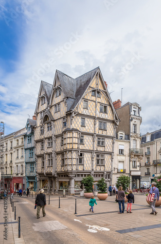 Angers, France. Maison d'Adam at place Ste-Croix 