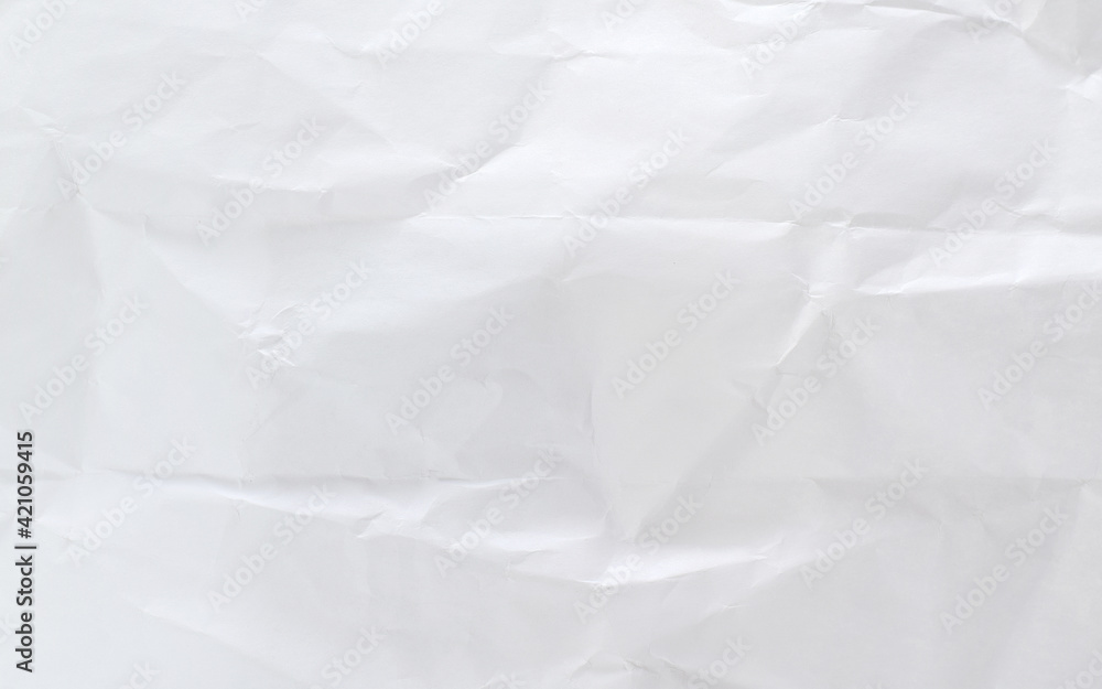 Fototapeta premium White crumpled paper texture for background