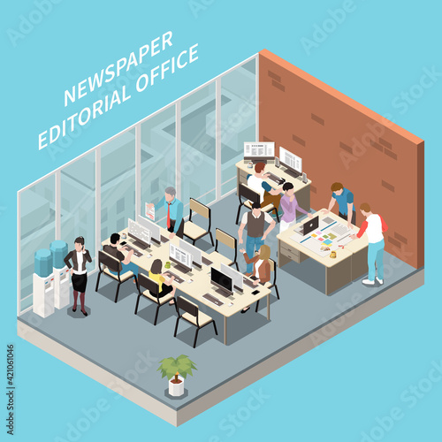 Editorial Office Illustration