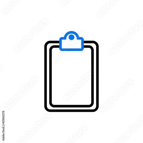 Clipboard vector icon isolated on the white