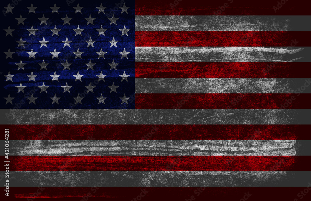Fototapeta premium Grunge USA Flag background texture