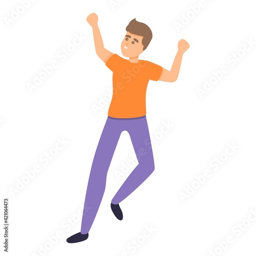 Hyperactive boy icon. Cartoon of hyperactive boy vector icon for web design isolated on white background