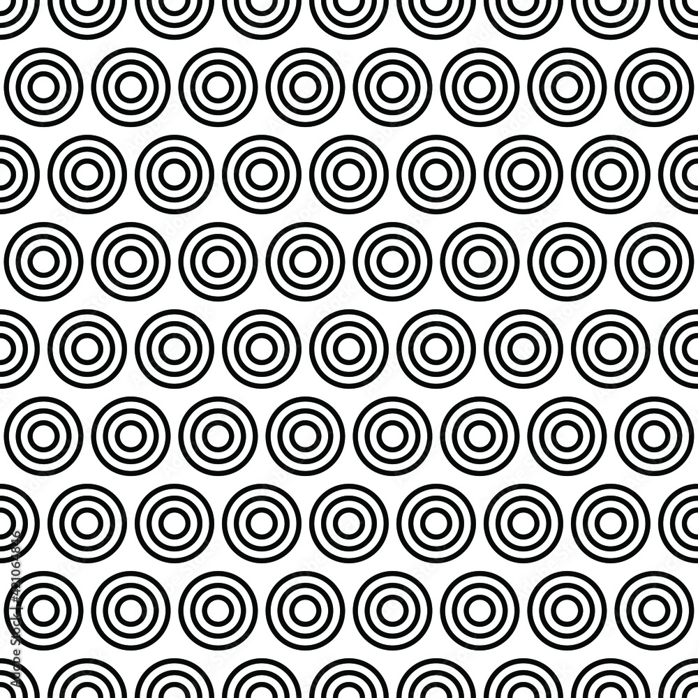 Abstract Seamless Pattern Black Doodle Geometric Figures Background Vector