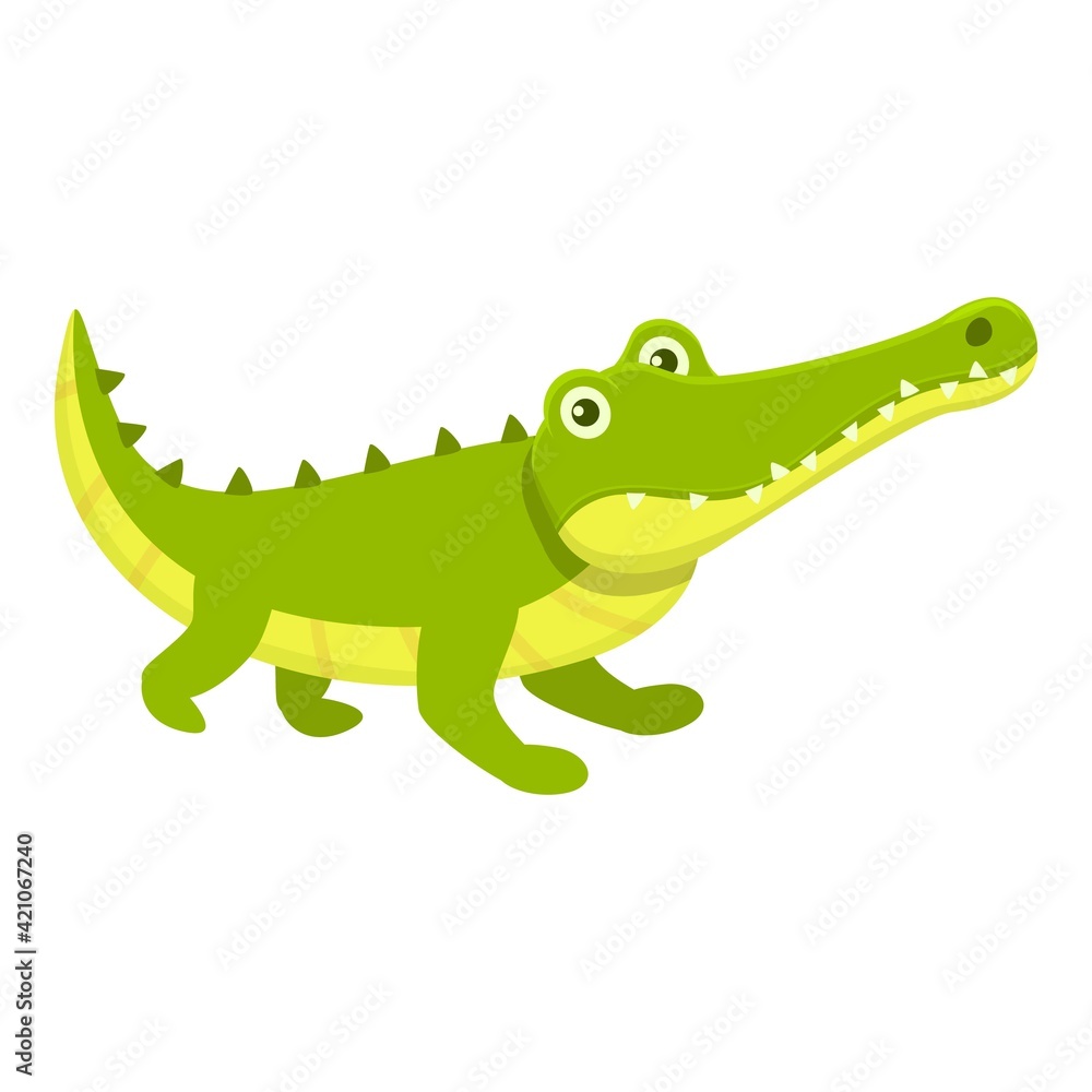 Fototapeta premium Ready crocodile icon. Cartoon of Ready crocodile vector icon for web design isolated on white background