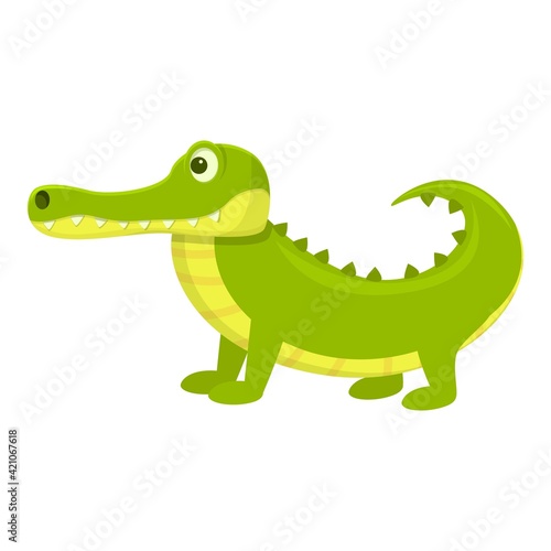 Kid crocodile icon. Cartoon of Kid crocodile vector icon for web design isolated on white background