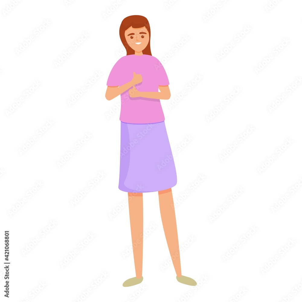 Self esteem dignity icon. Cartoon of self esteem dignity vector icon for web design isolated on white background Self esteem dignity icon. Cartoon of self esteem dignity vector icon for web design isolated on white background