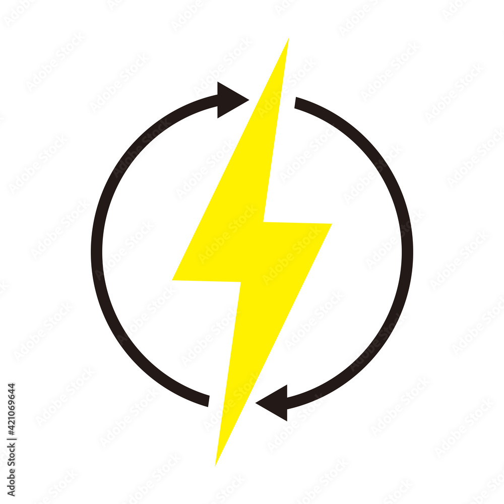 Lightning icon. vector illustration sign Lightning icon. vector illustration sign
