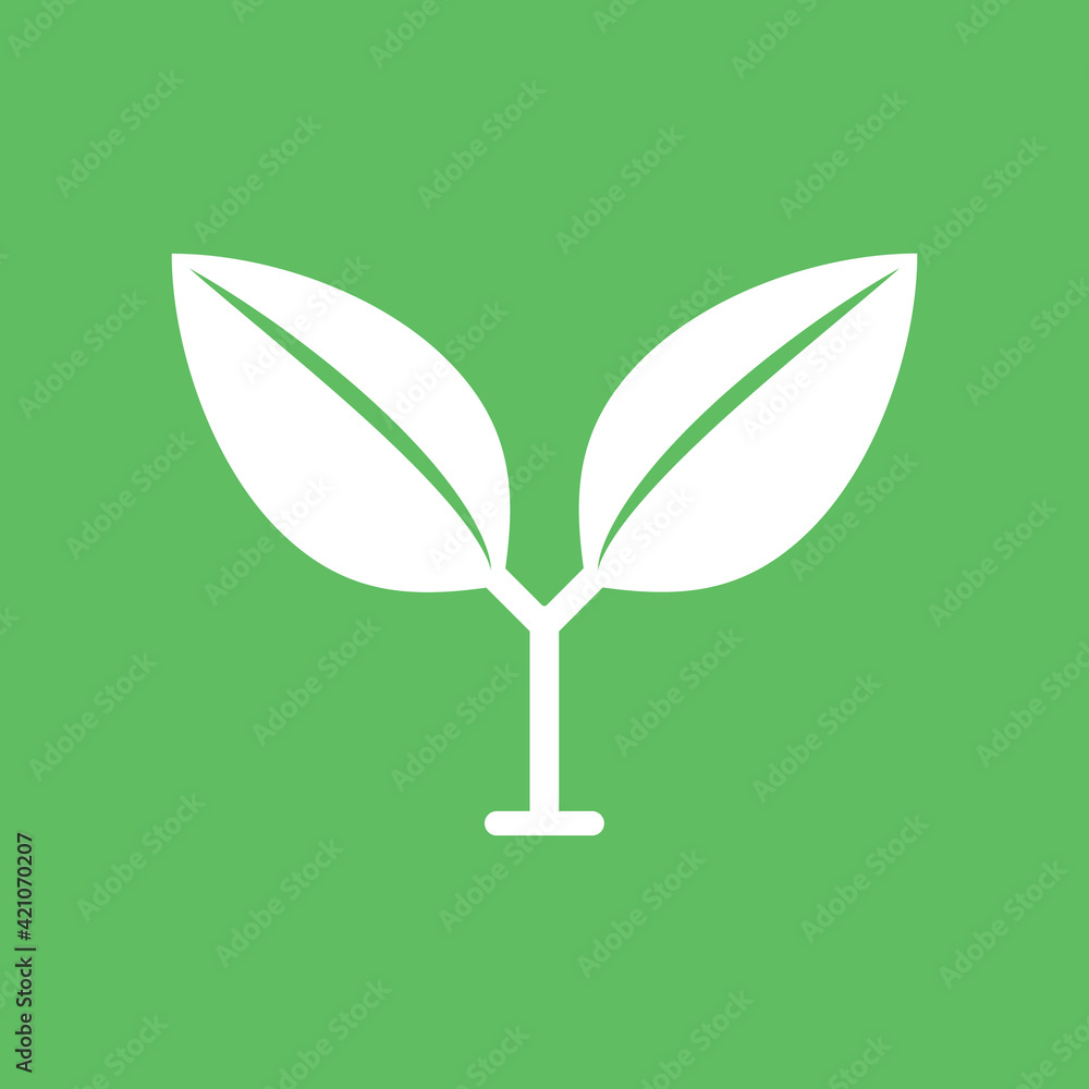 Plant and leaves icon. Leaf symbol of ecology, enviroment and nature. Vegetarian and vegan pictogram design. Plant and leaves icon. Leaf symbol of ecology, enviroment and nature. Vegetarian and vegan pictogram design.