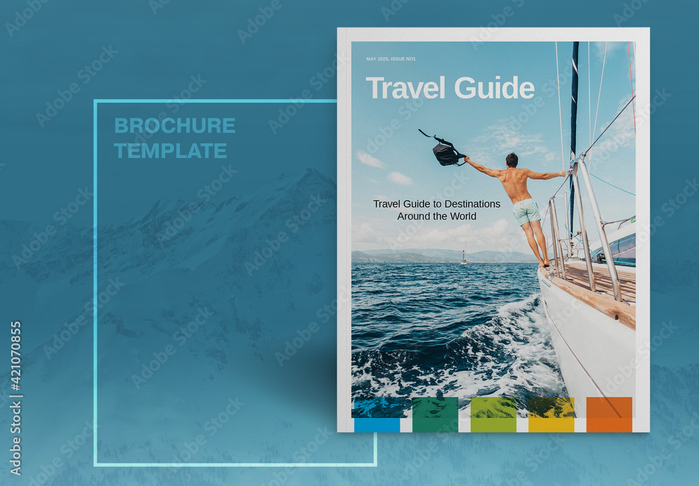 Travel Guide Brochure Layout Stock Template | Adobe Stock