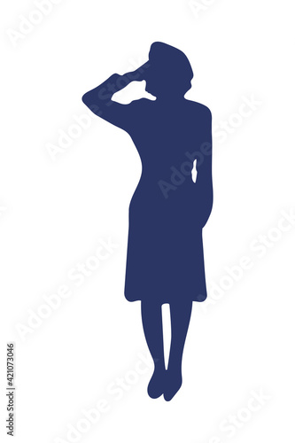 female officer silhouette