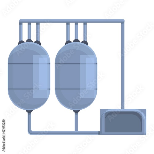 Cheese factory icon. Cartoon of cheese factory vector icon for web design isolated on white background