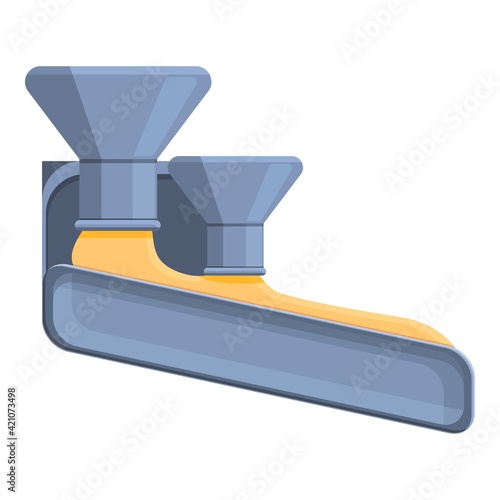Pouring cheese icon. Cartoon of pouring cheese vector icon for web design isolated on white background