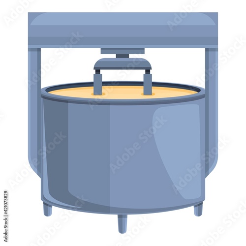 Coagulation cheese machine icon. Cartoon of coagulation cheese machine vector icon for web design isolated on white background