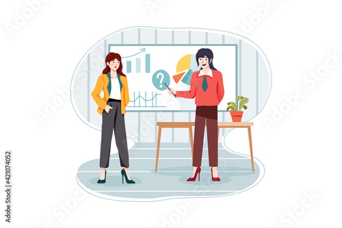 Business Planning Vector Illustration concept. Flat illustration isolated on white background. 