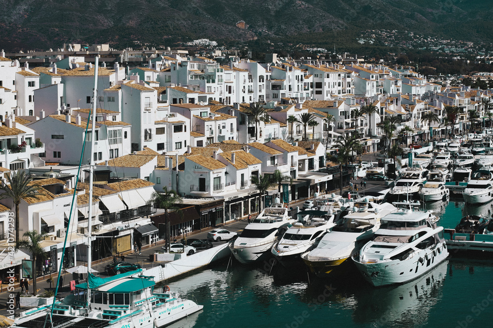 View of the Banus Port, Marbella, Spain View of the Banus Port, Marbella, Spain