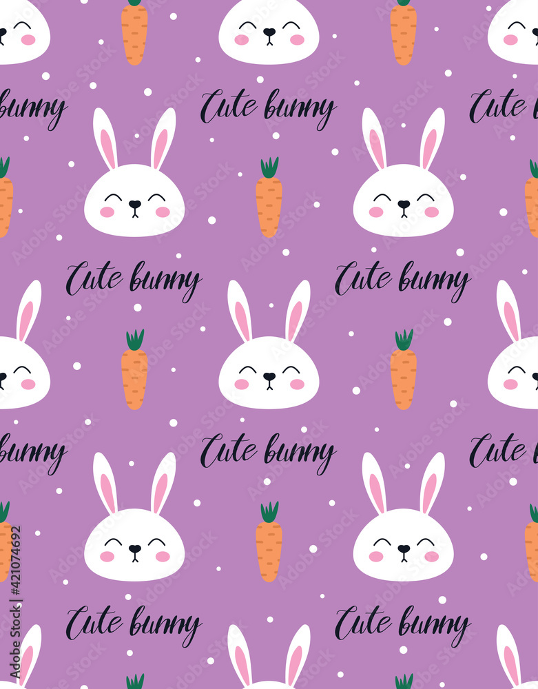 cute seamless pattern with bunny, easter print, vector illustration cute seamless pattern with bunny, easter print, vector illustration