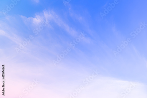 Fototapeta Naklejka Na Ścianę i Meble -  Beautiful pink pre-sunset sky. Background. Space for text.