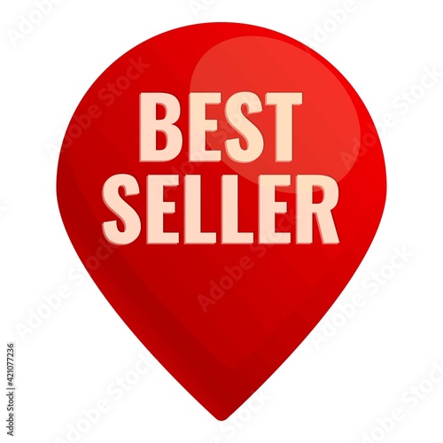 Best seller tag icon. Cartoon of Best seller tag vector icon for web design isolated on white background