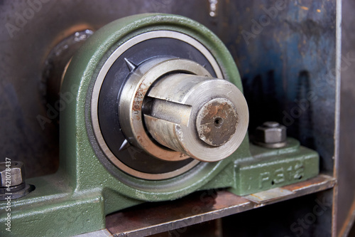 bearing with shaft mounted on the equipment