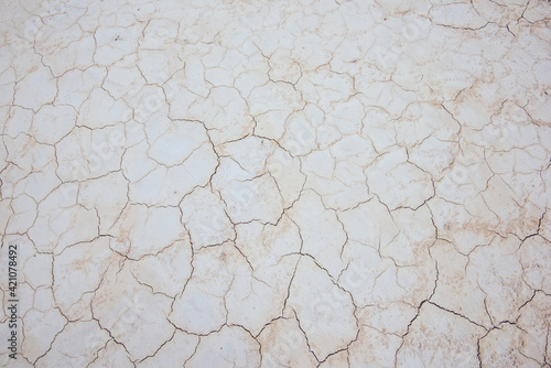Cracked surface of dry terrain