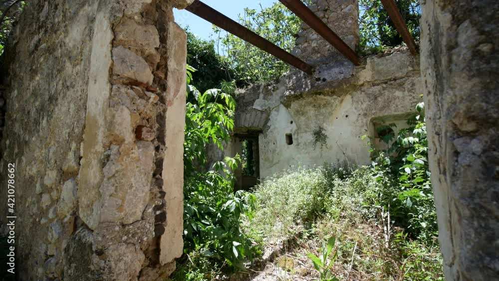 Ghost town of San Pietro Infine with his ruins, Caserta, Campania, Italy. The town was the site of The Battle of San Pietro in World War II and the subject of a documentary directed by John Huston Ghost town of San Pietro Infine with his ruins, Caserta, Campania, Italy. The town was the site of The Battle of San Pietro in World War II and the subject of a documentary directed by John Huston