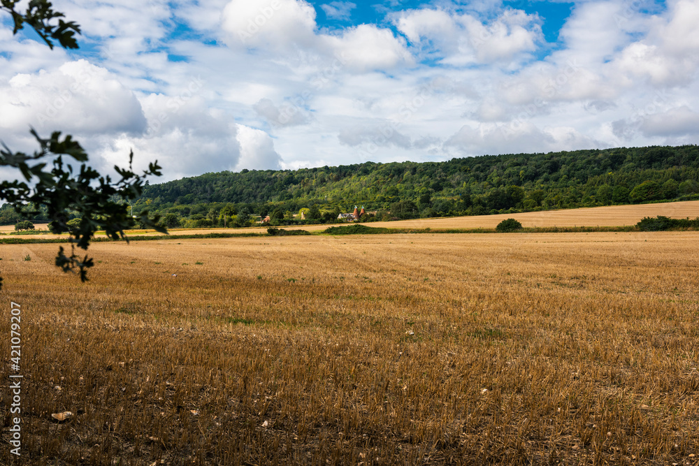 Landscape view between Otford and Shoreham in Kent, England