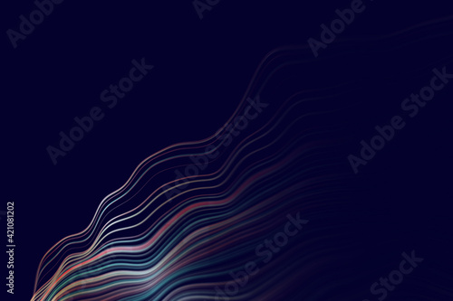 Flowing Abstract Technology Waving Lines Swirling Background