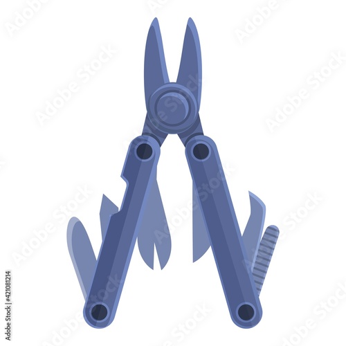 Survival pliers multitool icon. Cartoon of Survival pliers multitool vector icon for web design isolated on white background