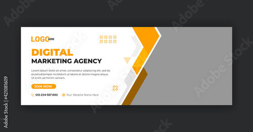 Digital marketing agency social media cover photo template and corporate business social media timeline design