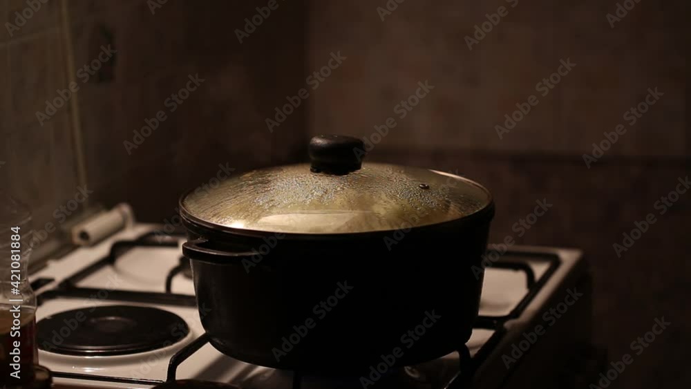 we prepare vegetable dishes from cabbage, potatoes and other ingredients, the chef will mix the products in a saucepan we prepare vegetable dishes from cabbage, potatoes and other ingredients, the chef will mix the products in a saucepan