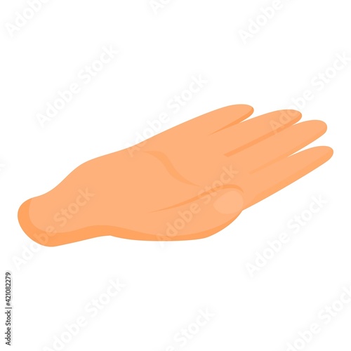 Give me hand gesture icon. Cartoon of Give me hand gesture vector icon for web design isolated on white background